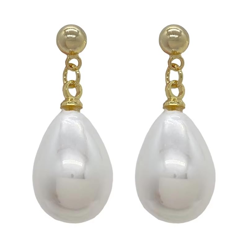 El Regalo Vintage Style Pearl Earrings for Girls & Women | Classic & Elegant | Available in Studs, Hooks, Threaders | Timeless Jewelry (Golden Pearl Studs)