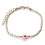 El Regalo Women's Evil Eye Colored Beaded Bracelet Cute Colored Protection- Good Luck Evil Eye Nazariya Bracelet (Pink)