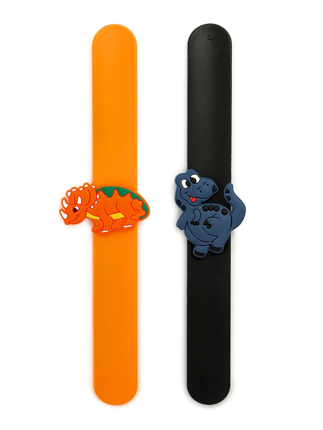 El Regalo 2 PCs Dinosaurs Snap Wrist Slap Bands | Silicone Dinosaurs Wristband Kids Party Favors Slap Bands for Kids (Option -3)