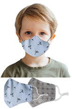 El Regalo (Pack of 2 PCs Kids Cotton Face Masks | Cotton Adjustable Ear loop Face Masks for Children | Cotton Washable, Breathable & Reusable Face Masks for Kids/Children