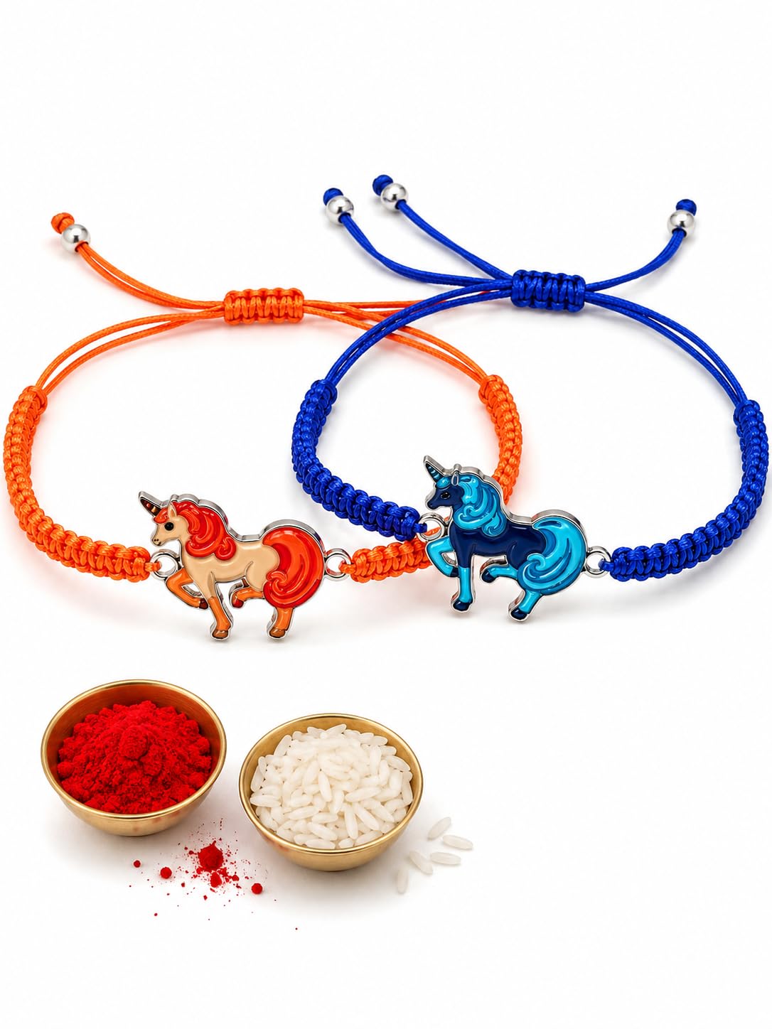 El Regalo 2 Unicorn Rakhis Gift Combo for Littler Brother/Kids beautiful Kids Rakhi Set with 2 Rakhis, shagun & Rakhi Message Card in Gift Box for Brother/Sister/Niece and Nephew (Option-5)
