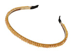 El Regalo Crystal Flowers Sleek Fancy Sparkly Party Hairband for Girls & Women | Party Hair Accessories, Hairbands, Headband (golden)