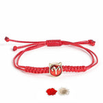 El Regalo 1 PC Zodiac Signs/Sun Signs Red Thread Bracelet Rakhi for Bhai/Brother/Niece or Nephew - Zodiac Sign Rakhi, Roli-Chawal Shagun, Rakhi Message Card in Rakhi Box (Aries Rakhi)