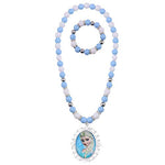 El Regalo Beautiful Princess Necklace & Bracelet Kids Jewelry Set for Girls Kids/Kids Princess Accessories (Blue)