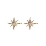 El Regalo 2PCs CZ Starburst Ear Cuffs for Non Pierced Ears- Cute & Trendy Non Pierced Cartilage Earrings Fake Earrings for Girls & Women