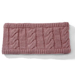 El Regalo 1 PC Winter Knitted Fleece Warm Unisex Headbands for Men & Women- Ear Warmer Headband Hair Band Wool Head Wraps Winter Unisex Ear Warmers (Bean Paste Pink)