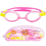 El Regalo Kids Swim Goggles Clear Wide Vision Swimming Goggles Anti Fog Kids Pool Goggles Silicone Frame Children Goggles (upto 9 years old kids) (Pink)