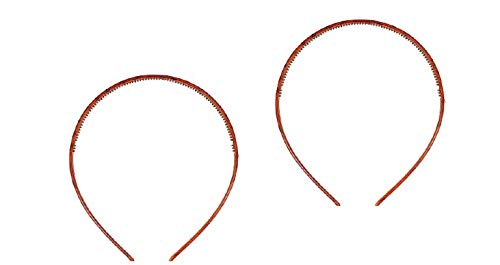 El Regalo Womens & Girls 2 PC Brown Resin Tooth Comb Plain This Hairband Sport Headband