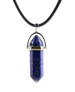 El Regalo 1 PC Hexagonal 6 Faces Healing Crystal Unisex Necklaces for Men/Women/Girls/Boys- Healing Stone Pendant Jewelry (Synthetic Blue Sandstone)