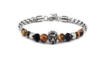 El Regalo Mens Rakhi for Bhai- Lion Stainless Steel Bracelet Rakhi with Faceted Semi Precious Stones - Natural Healing for Brother/Nephew/Bhatija (Option-2)