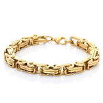 El Regalo Stainless Steel Byzantine Chain Bracelet for Men - Timeless Luxury Jewelry for Men- Anti Tarnish/Waterproof Bracelet
