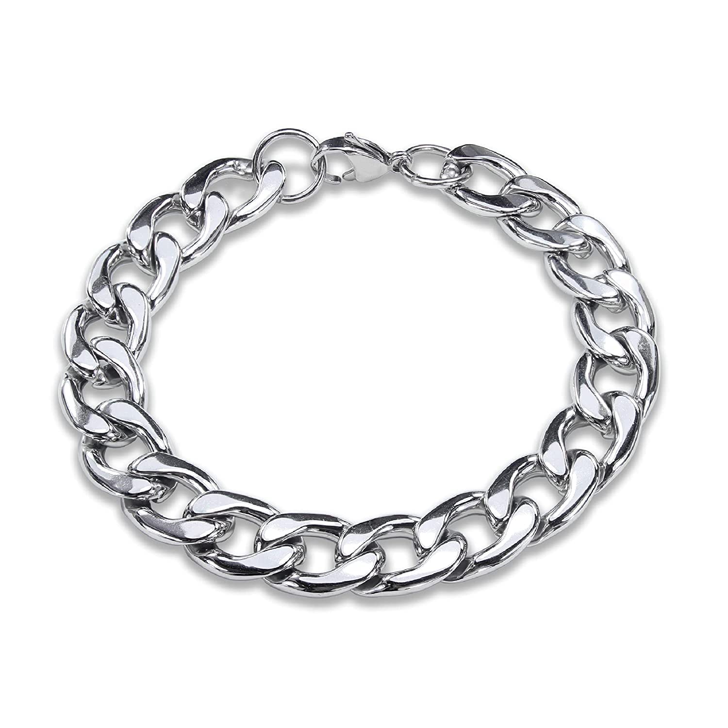El Regalo Stainless Steel Cuban Chain Bracelet for Men | Jewelry Gift for Him (7mm Chain Width)