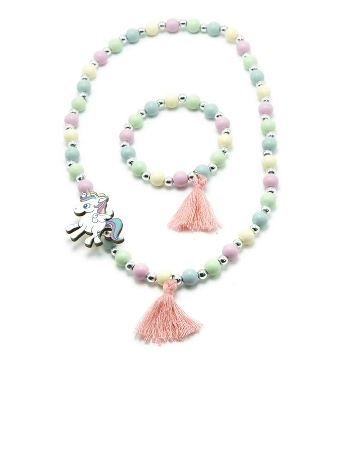 El Regalo Womens Unicorn Necklace & Bracelet Jewellery Set