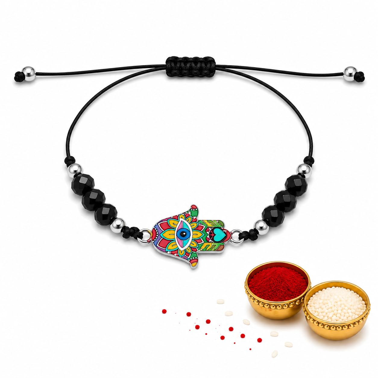 El Regalo Create a clear and pure white background pic for this Rakhi combo in nice shape for amazon hero listing with roli chanwal (Black)