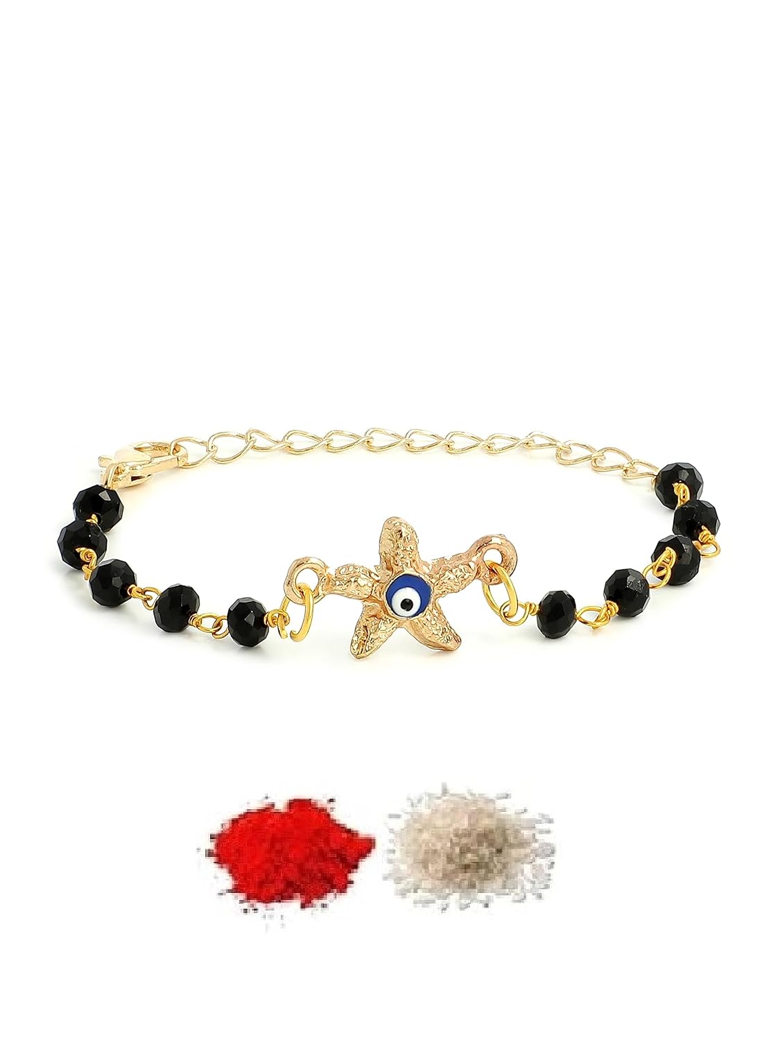 El Regalo Nazaria Rakhi for Kids/Baby Brother - Cute Evil Eye Rakhis for Babies/Toddlers with shagun, Rakhi Message Card in Rakhi Gift Box (Style-3)