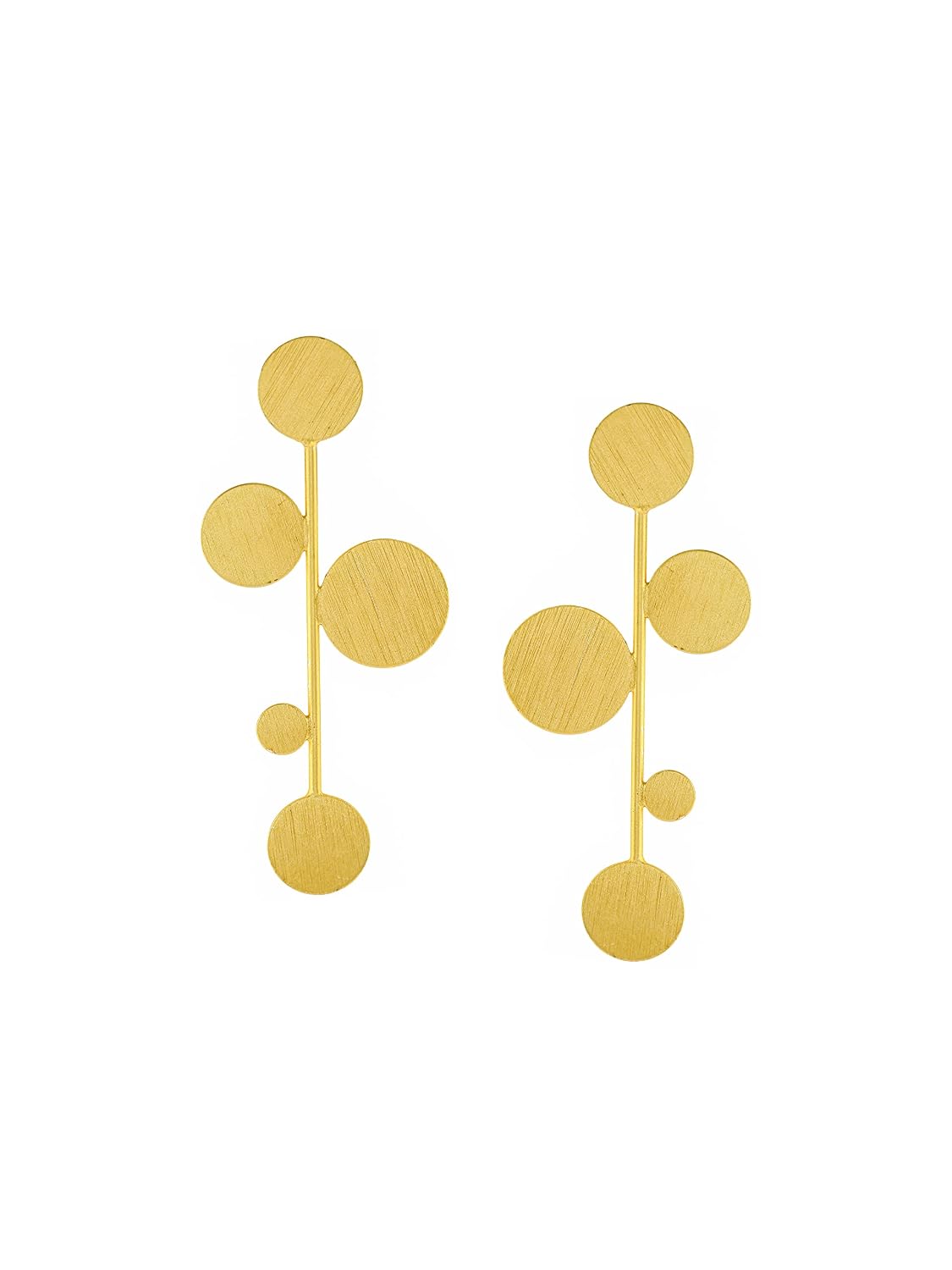 El Regalo Statement Pearls Earrings in matt Finish- Gold Plated Natural Pearls Classy Stud Earrings for Girls & Women (Option-1)