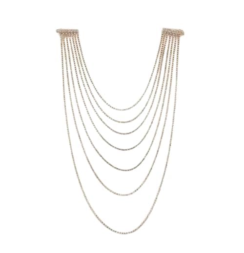El Regalo Elegant Rhinestone Multi Layered Hair Chain for Women | Fancy Crystal Hair Jewelry | Sparkling Bridal Headpiece for Braids, Weddings, Parties & Festive Looks | Fancy Long Chain Hair Accessory