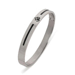 El Regalo 1 PC No Rust OM Trident Engraved Bracelet for Men - Designer Stainless Steel Anti Tarnish OM Kada Bracelet (Silver OM)