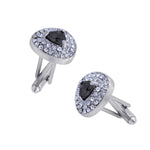 El Regalo Luxury Zircon Crystal Cufflinks | Cuff Links Sleeve Button for Women Men Shirts Dress Suits