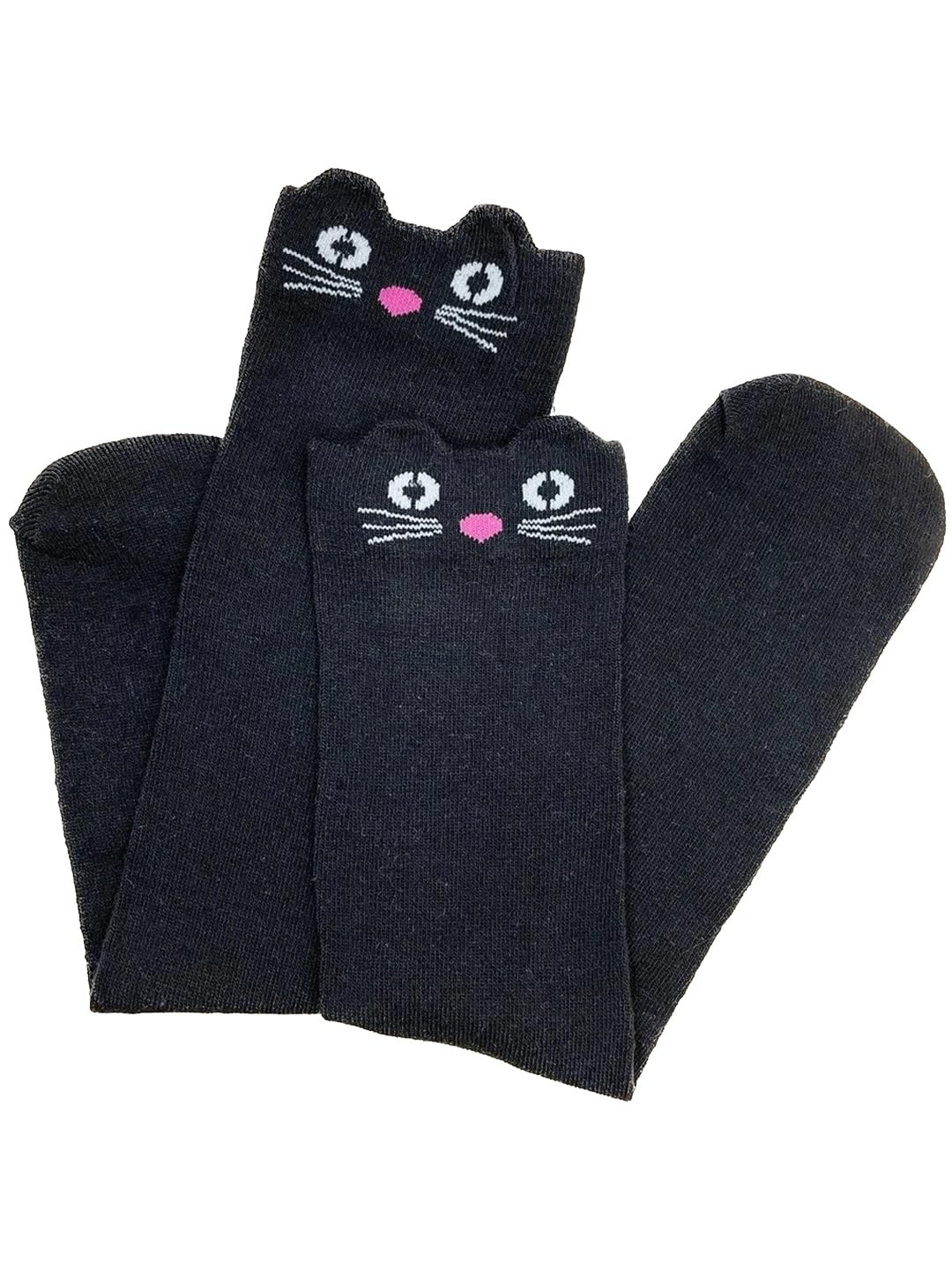 EL REGALO Girls Black Patterned Knee Length Socks