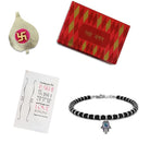 El Regalo 1st Rakhi for Baby Brother - Nazaria Rakhis for Little Brother/Niece/Nephew (Hamsa Evil Eye Nazaria Rakhi)