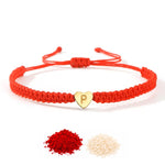 El Regalo Red Ethnic Rakhi Dori Unisex Rakhi-Adults - P letter