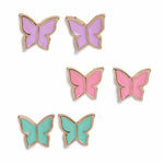 El Regalo 3 Pairs Hypoallergenic Earrings Set for Girls Teens Kids- Tiny Stud Earrings Set Heart Butterfly Rainbow Star Unicorn Straberry Ice Cream Cute Earring (Style-4)