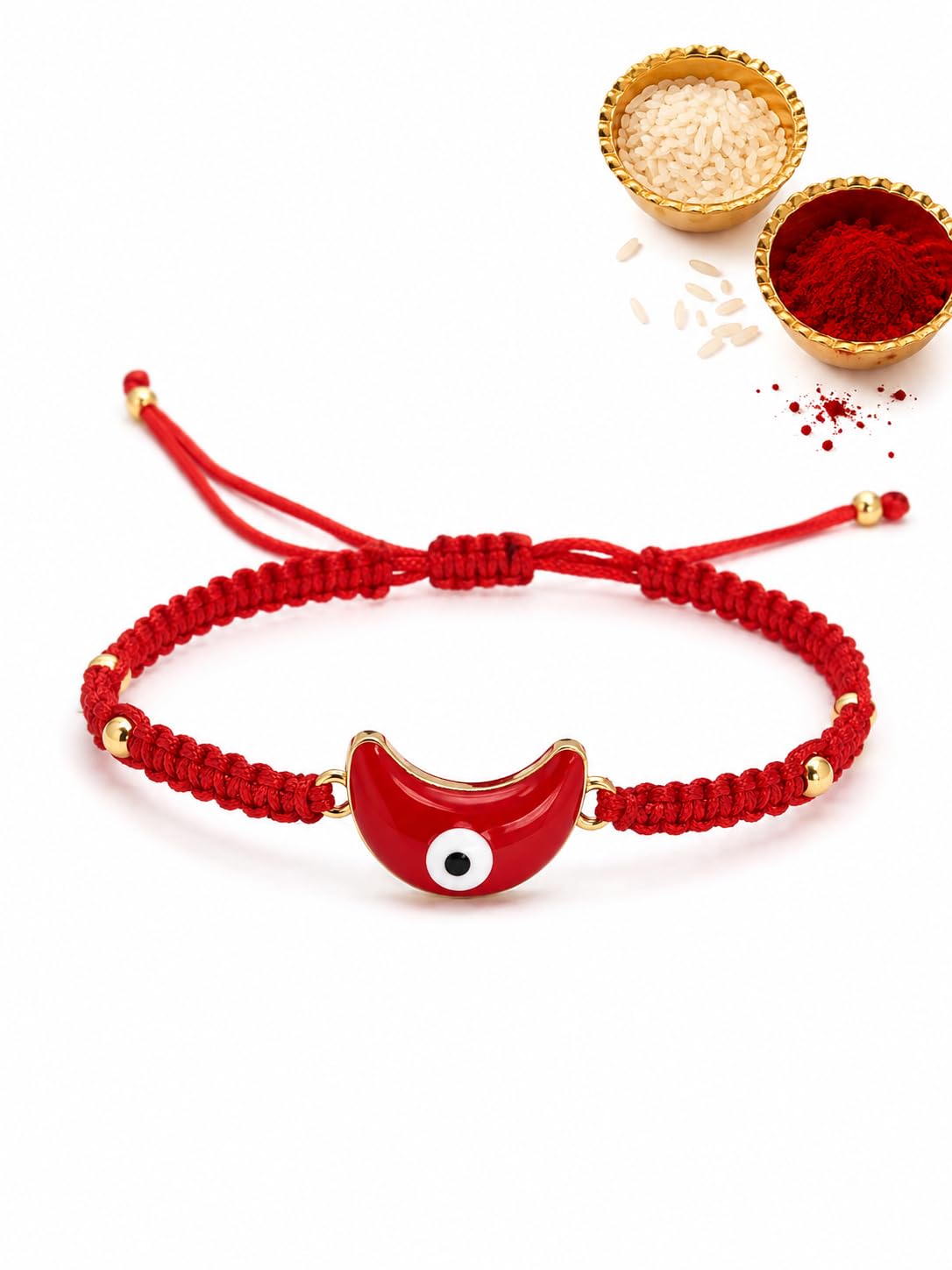 El Regalo Evil Eye Bracelet Rakhi for Brother with Roli Chawal in Gift Box