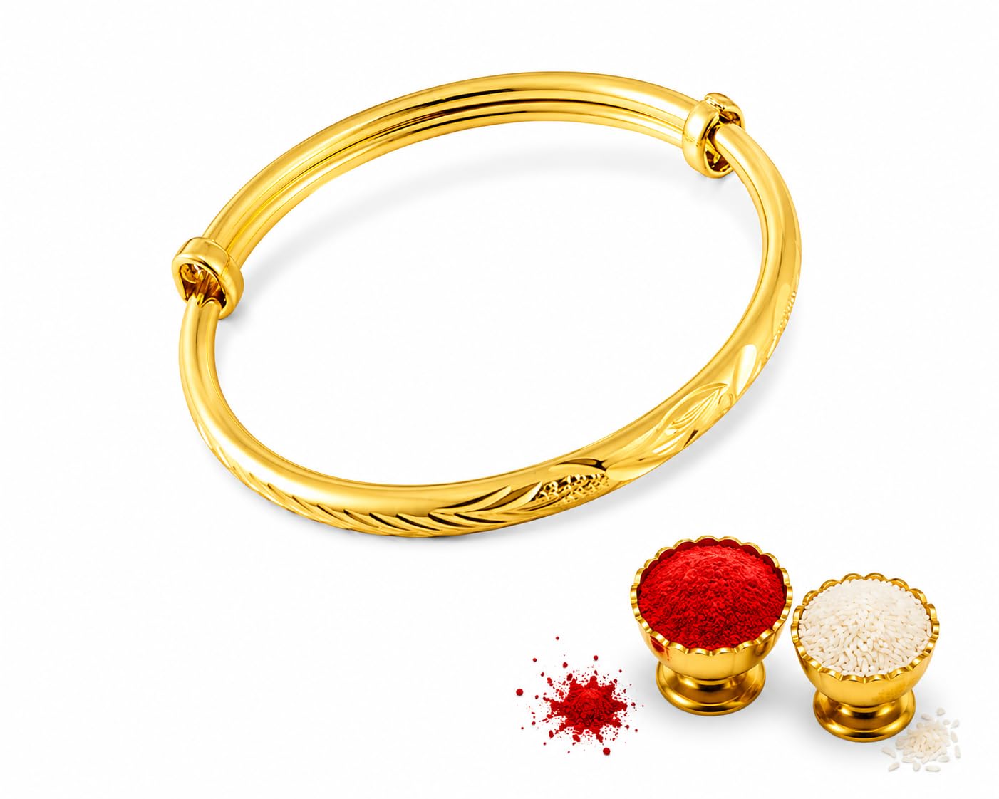 El Regalo Rakhi for Babies/Toddler/Baby Brother- Bracelet Rakhi for Baby Brother with Roli Chanwal, Message Card in Rakshabandhan Box (Style-3)