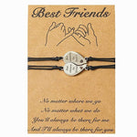 El Regalo 2PCs Best Friend Stainless Steel Not Sister by Blood But Sister by Heart Friendship Bracelet Set for Girls & Women
