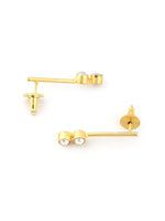 El Regalo Statement Pearls Earrings in matt Finish- Gold Plated Natural Pearls Classy Stud Earrings for Girls & Women (Option- 3)