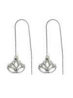 El Regalo Minimalist & Elegant Lotus Needle Threader Earrings for Girls & Women - Symbol of Inner Beauty and Triumph