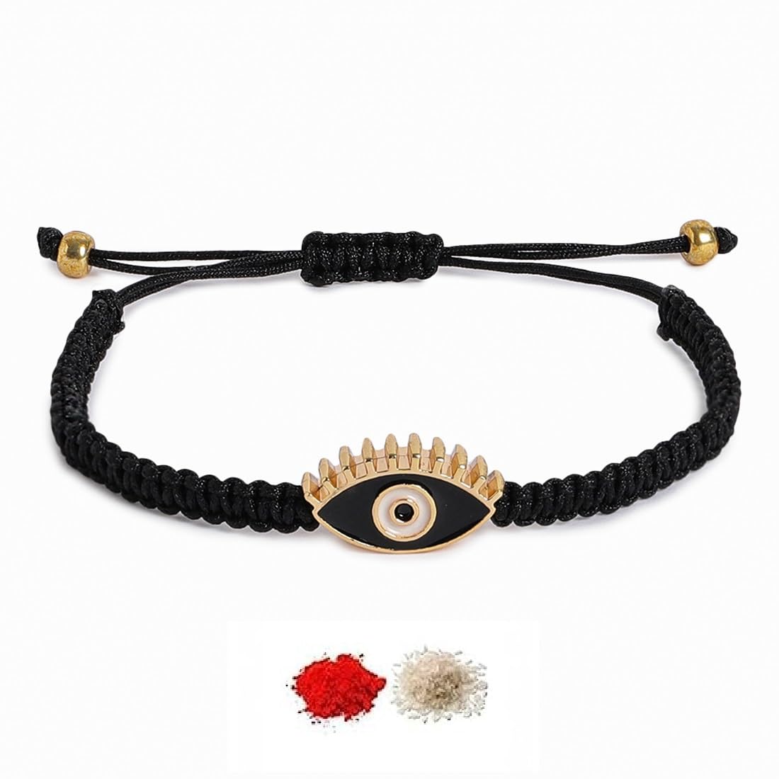El Regalo 1 PC Evil Eye Nazaria Rakhi for Brother- Rakhi Gift Box with 1 PC Rakhi, Shagun Pack & Rakhi Message Card in Gift Box - Rakhi for Bhai/Bhabhi/Bhatija/Bhatiji (Black Evil Eye Rakhi)