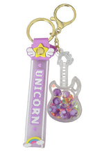 El Regalo 1PC Liquid Filled Keychains for Kids & Teens - Cute Colorful Water Motion Keyrings for Backpack, Purse & Keys - Fun Moving Liquid Design (Style-1)