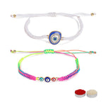 El Regalo 2 PCs Evil Eye Hamsa Hand Couple Rakhi Set for Bhaiya & Bhabhi- Bhaiya Bhabhi Rakhi Combo with Roli Chawal, Rakhi Message Card in Rakhi Gift Box (Option-1)
