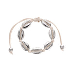 El Regalo 1 PC Metal Cowrie Shell Anklet/Bracelet for Girls & Women- Bohemian Adjustable Anklet/Bracelet Hand-woven for Girl Women (Style-2)