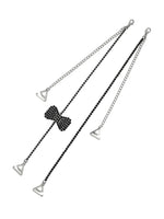 El Regalo 1 Pair Fancy Crystal Bow Bra Shoulder Straps- Beauty Back Shoulder Strap Bra Adjustable Shoulder Strap for Wedding/Party Gowns (Black)