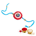 El Regalo Kids Rakhi- Crochet handmade Rakhis for Little Brother/Niece/Nephew with shagun, Rakhi Message Card in Rakhi Gift Box - for Kids/Babies/Toddlers (Captain America Kids Rakhi)