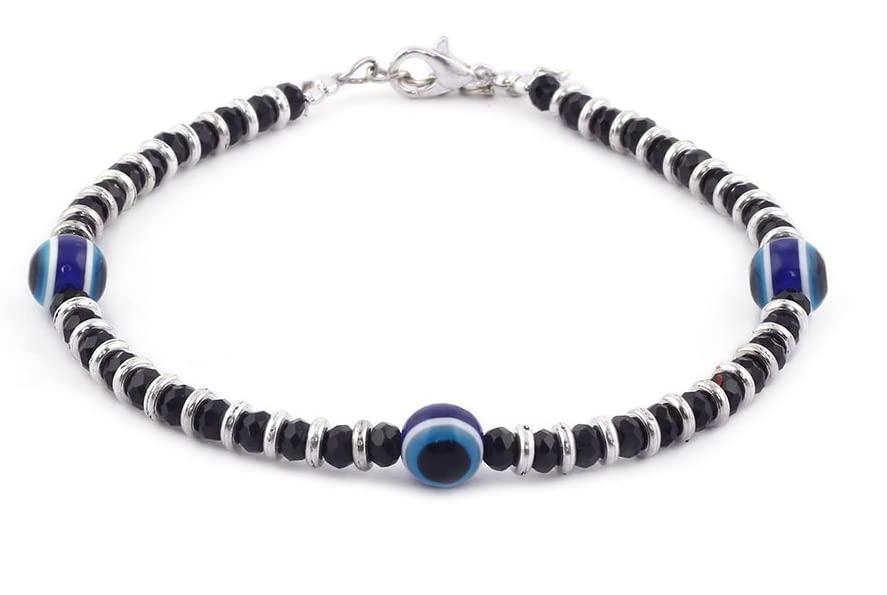 El Regalo Evil Eye Hamsa Black Beads Nazaria Bracelet - 1 PC Evil Eye Fashion Nazarbattu Bracelet for Women & Girls (Nazaria Bracelet 2)
