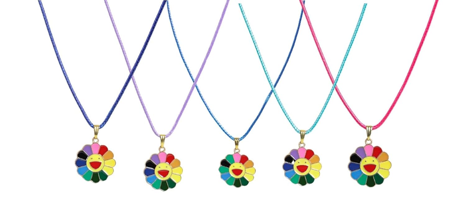 El Regalo 5 PCs Pendant Necklaces Combo Set for Girls/Kids/Teens & Women- Flowers, Pearls Shell, Rainbow, Unicorn, Star, Heart Charms Necklaces Combo (Unicorn, Rainbow, Star etc)