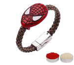 El Regalo Boys 1Pc Super Hero Bracelet Rakhi For Brother/Bhai With Roli Chawal Shagun Pack, Message Card In Rakhi Box (Spiderman)