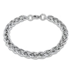 El Regalo Stainless Steel Cuban Chain Bracelet for Men | Jewelry Gift for Him (7mm Textured Width)