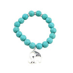El Regalo Beaded Rope Unisex Bracelet for Girls/Boys/Men/Women Bohemian Jewelry Gift- Turquoise Green Beaded Bracelet Jewlery (Elephant)