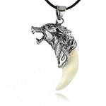El Regalo Men's Retro Stainless Steel Bruce Lee Style Wolf Pendant Necklace | Men Jewelry | Men Pendant Necklace (Off White)