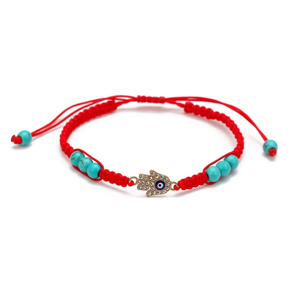 El Regalo With Evil Eye Evil Eye Bracelet For Unisex Adult (red & Turquoise)