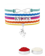 El Regalo Multi-layered Unicorn Infinity Love Charm Rakhi for Brother/Sister/Niece/Nephew with Roli Chawal in Rakhi Gift Box (Unicorn)