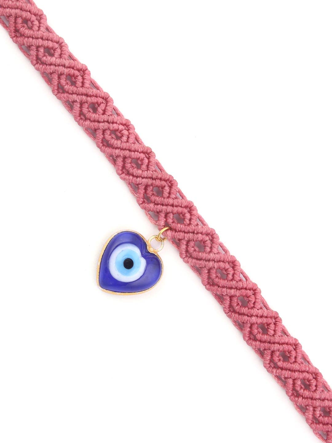 El Regalo Evil Eye Choker Necklace - Handwoven Bohemian Contemporary Evil Eye Macrame Adjustable Choker Necklace for Teen Girls & Women (Evil Eye Choker-5)