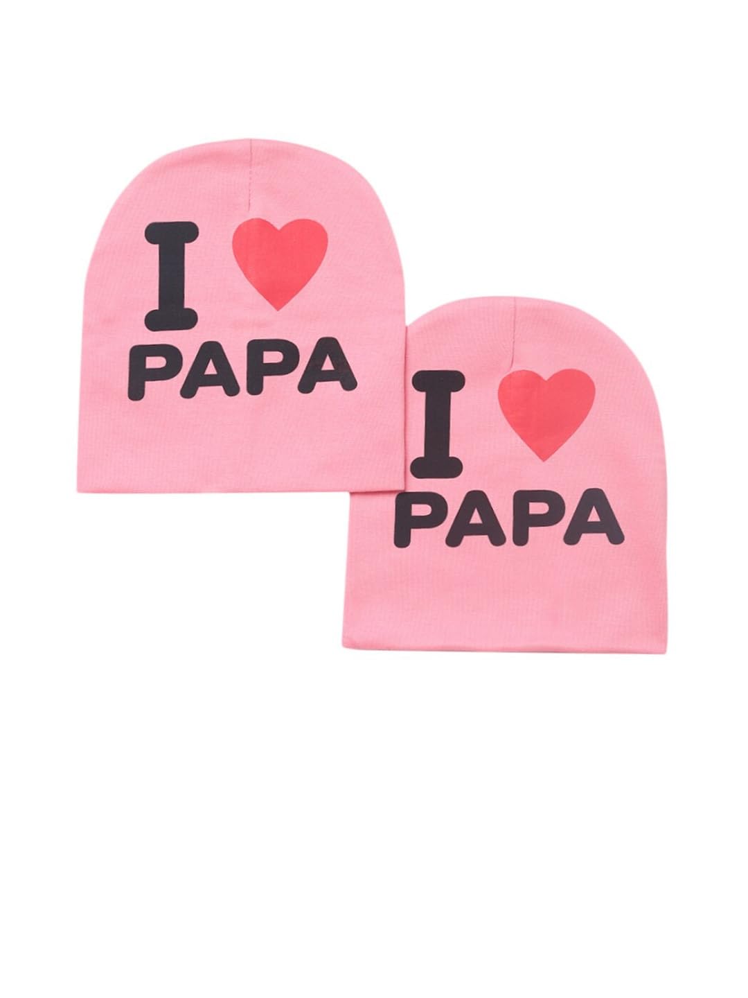 EL REGALO Kids Pack of 2 Printed Beanie Pink
