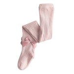 El Regalo 1 Pair Girls Combed Cotton Bow Tights Pantyhose Leggings Stocking Pants | Party Bow Socks Stockings for Girls (Pink)