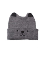 EL REGALO Kids Grey & Black Self Design Wool Beanie
